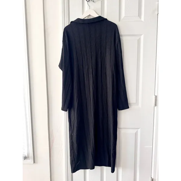 Free People Beach Black Endless Summer Aster Collar Midi Tunic Dress Large - Image 4