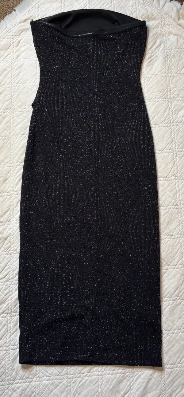 Trixxi Sparkly black Bodycon midi dress - Image 5