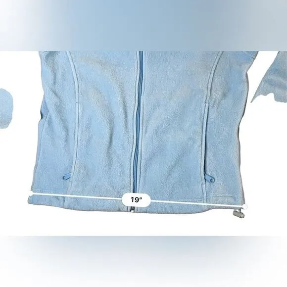 Columbia Blue‎ Benton Zipper Pocket High Neck Fleece Jacket MEDIUM Fall Autumn - Image 5