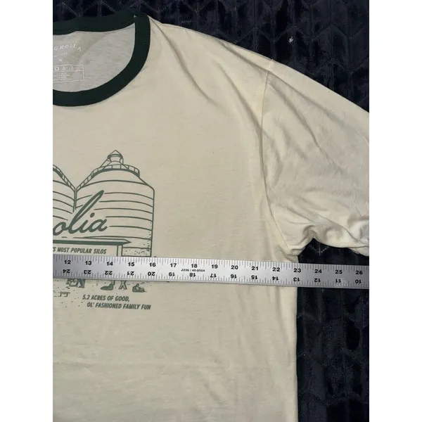 Magnolia Womens Waco Silos Texas Graphic Print T-shirt Ivory Size XL NWT - Image 6