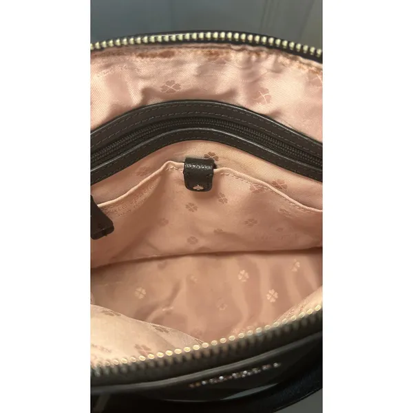 Kate Spade Black Pebbled Leather Dome Satchel Crossbody Bag Capsule‎ Purse - Image 16