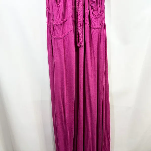 Old Navy XL Maxi Dress Magenta Pink Braided Strap Beachy‎ Coastal Vacation 477 - Image 7