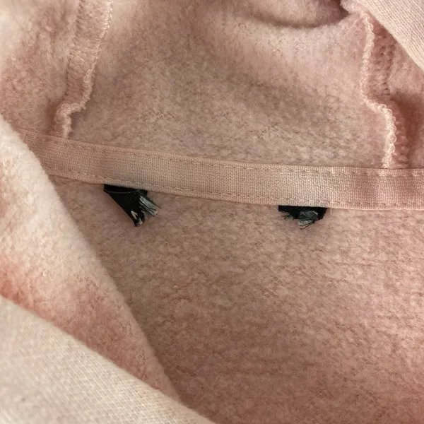 The North Face Hoodie Womens Medium Pink Graphic Sweatshirt‎ Curved Hem Cotton - Image 4