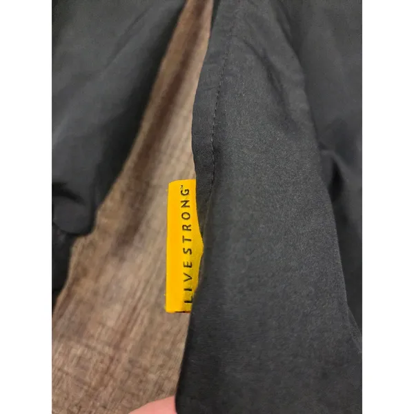 Nike Livestrong Women’s XL Windbreaker Jacket Reversible Black Yellow Hooded Zip - Image 3