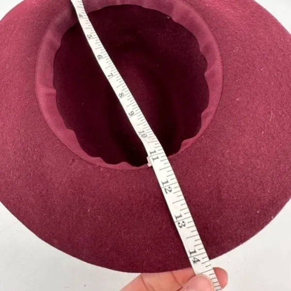 Vintage‎ Victoria Secret Wide Brim Wool Floppy Brim Hat Wine Burgundy elegant - Image 4