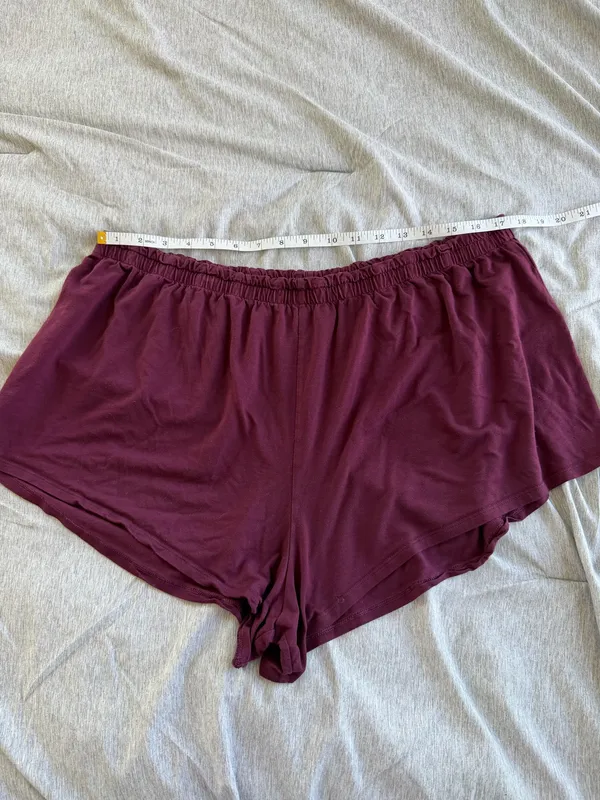 Athleta Women’s Sleep Short Pajama 1X Burgundy Red Lounge Soft Comfy Cozy - Image 6