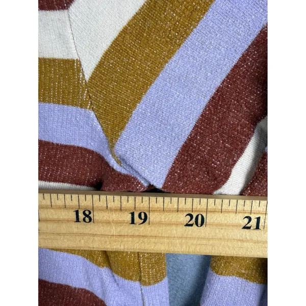 Mile(s) by Madewell Striped Mock Neck Sweatshirt Multicolor XS Relaxed Pullover - Image 4