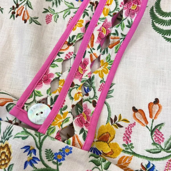 NWOT FARM Rio Linen Convertible 2‑in‑1 Dress Detachable Top & Skirt set Sz XS - Image 12