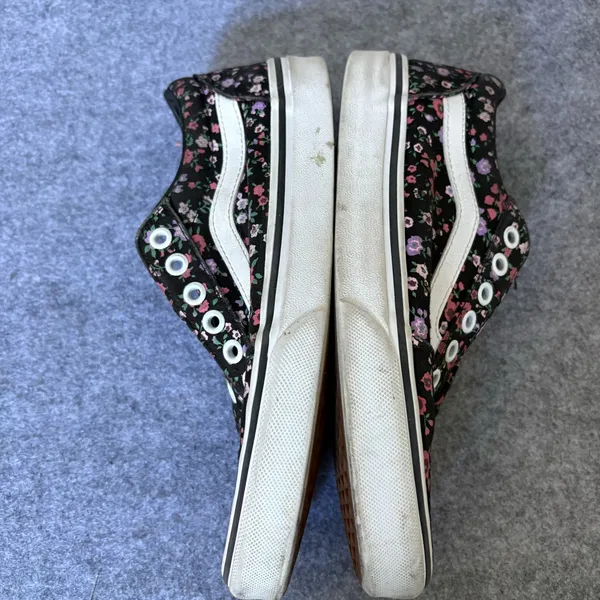 Vans Ward lo sneaker black floral print size 7 women - Image 5