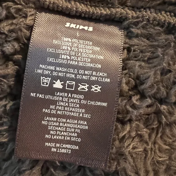 New SKIMS Cozy Knit Wide Leg Pant Amethyst teddy Lounge Womens L - Image 5