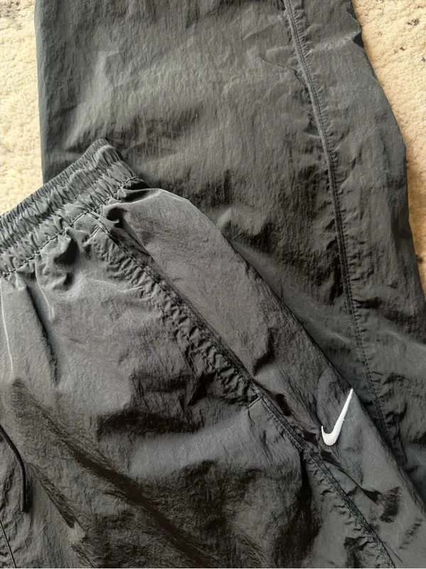 Nike Black Lightweight Track Pants with White Swoosh - Image 8