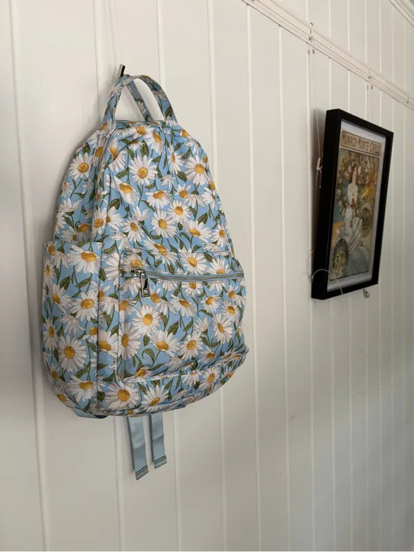 Daisy print backpack Blue - Image 2