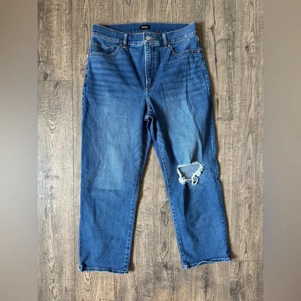 Express Super High Rise Modern Straight Jean- Size 10 - Image 2