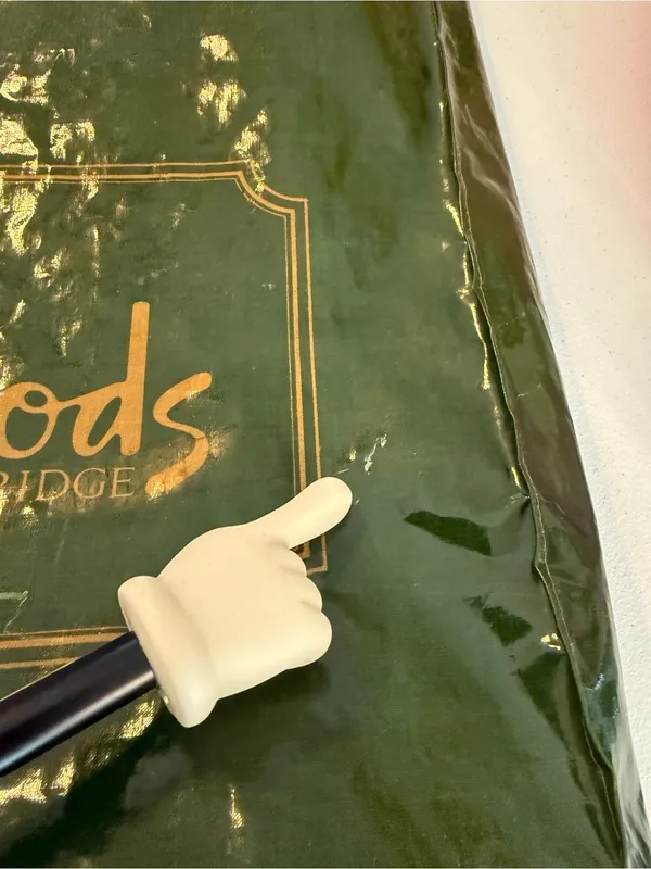 Harrods London Green PVC Shiny Logo Shopper Tote Bag 11.5x14.5” - Image 5