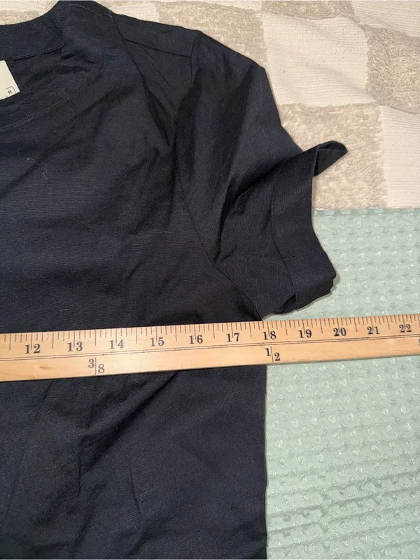 Pact‎ Organic Cotton Canopy Linen Blend Notch Neck Dress M - Image 4