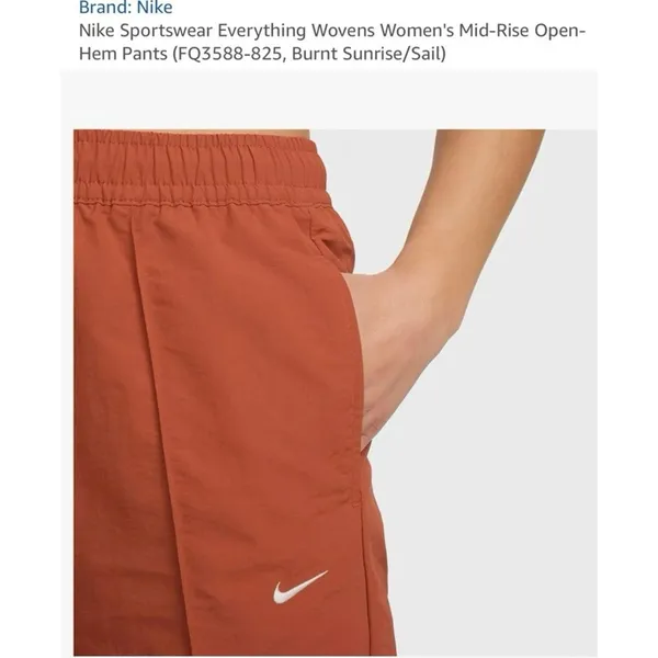 Nike Pants SZ XS Everything Wovens Sportswear ORANGE FQ3588-825 NWT Women's - Image 4