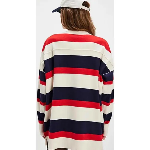 Free People Americana Combo League Of Her Own Striped Cardigan Sweater SZ S - Image 2