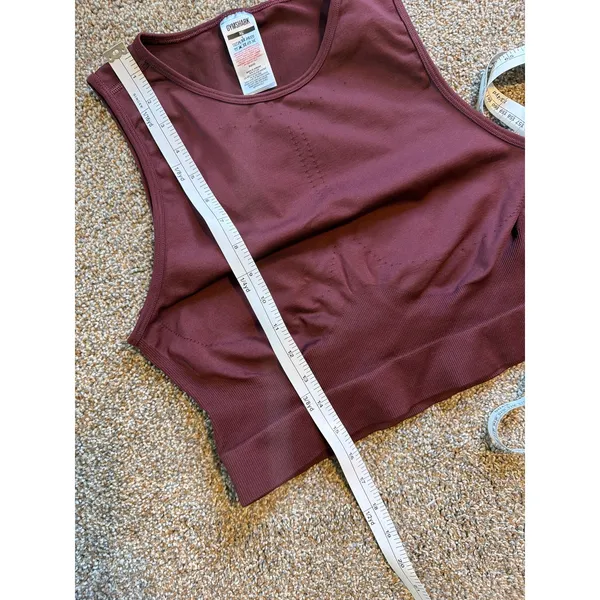 Gymshark Burgundy Seamless Midi Tank. Size XL - Image 5