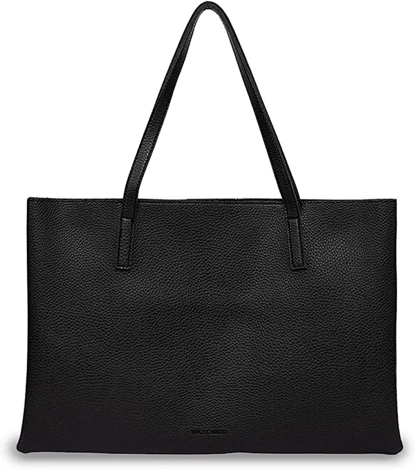 Vince Camuto Luck Tote in Black with Grey Stripe - Image 3