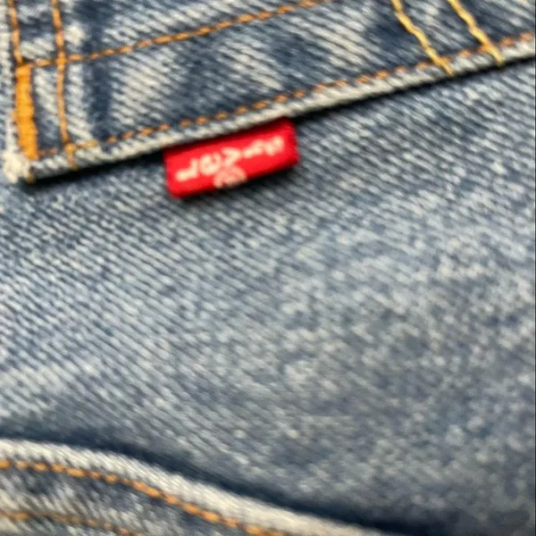 Levi's Button Fly High Rise Denim Shorts size 27. Womens - Image 4