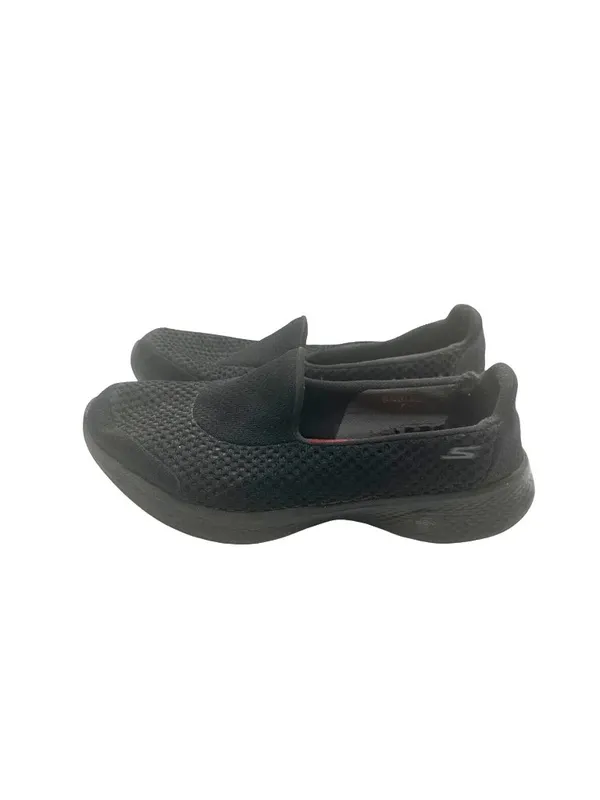 Skechers Size 10 Womens Slip-On Mesh Comfort Shoes Black - Image 3