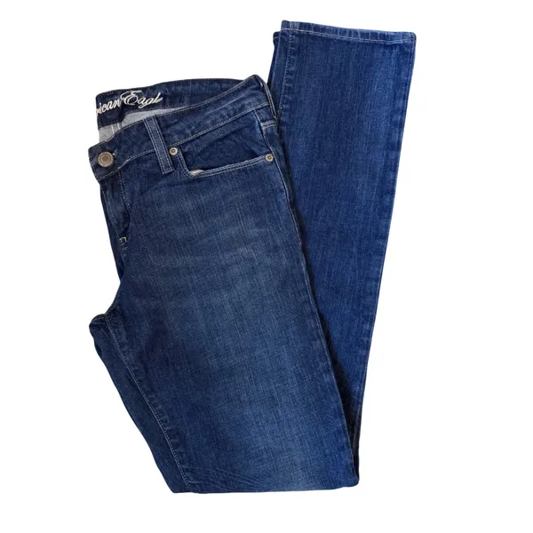 American Eagle Women Skinny Jeans Blue Denim Medium Wash Size 8 Regular Stretch - Image 7