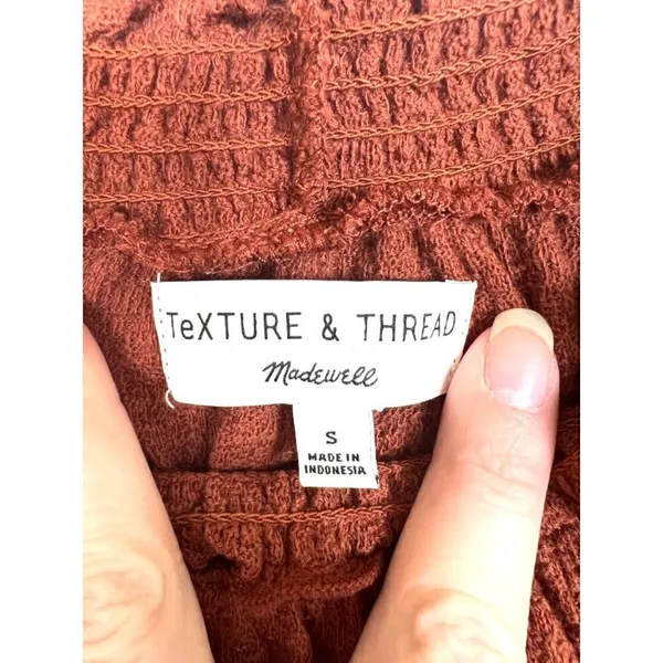 Madewell texture‎ & thread burnt orange top - Image 4