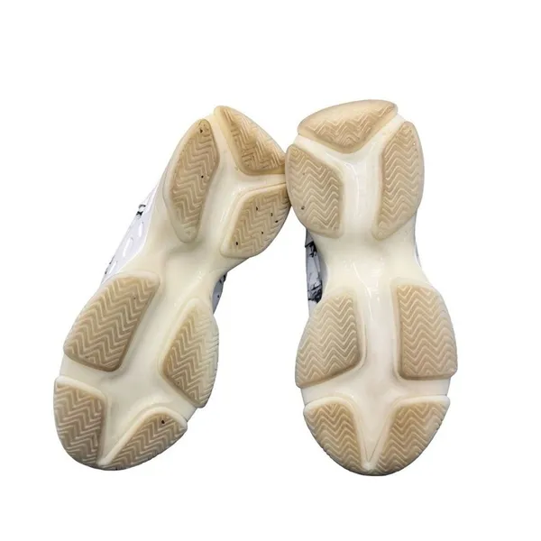 Steve Madden Black White Patterned Sneakers Womens Size 9 Casual Shoes - Image 9