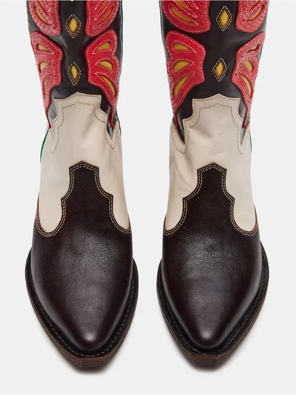 Steve Madden Arroyo Coral Multi Western Cowboy Boots Size 8 - Image 4