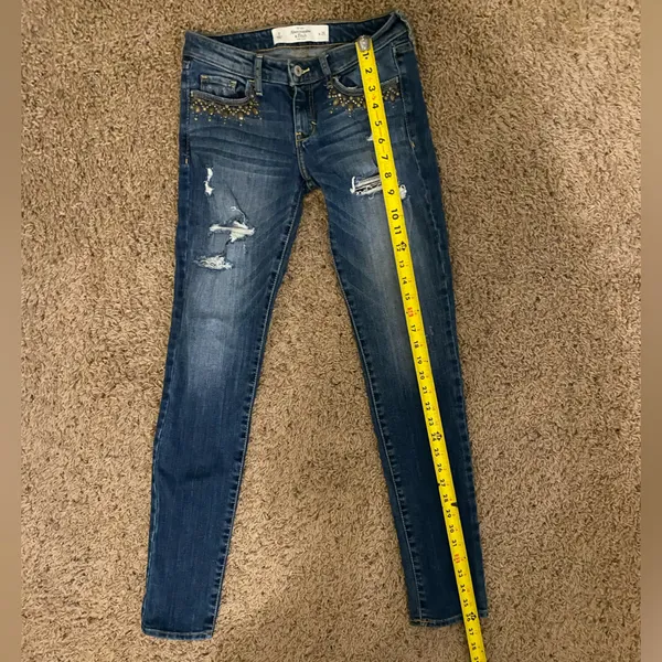 Abercrombie & Fitch Distressed Womens jeans size 0 / W25 - Image 12
