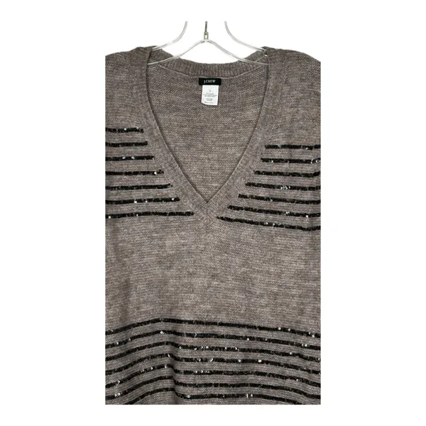 J Crew‎ Alpaca/Wool Blend Sweater Brown Size L - Image 2