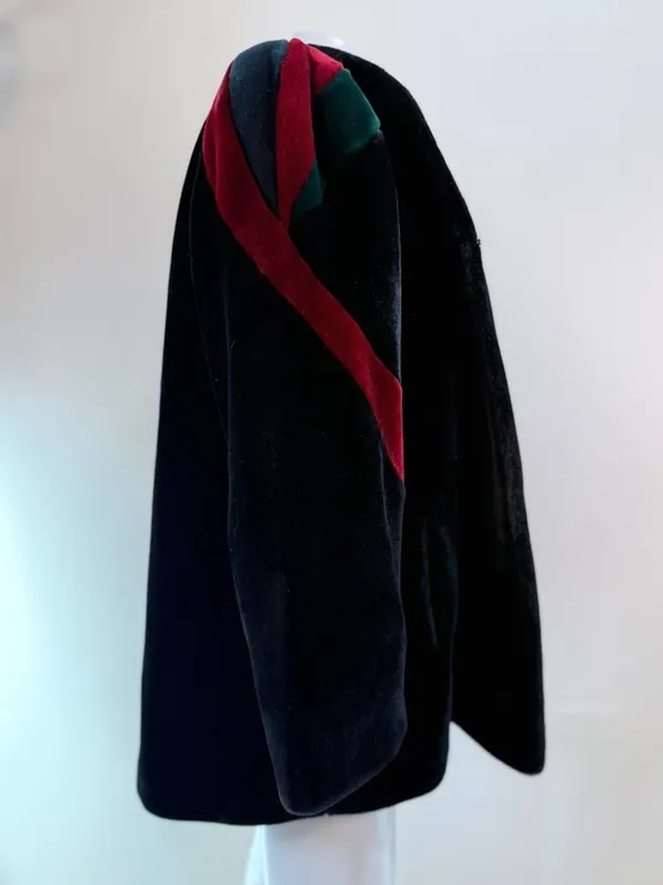 Borgazia Black Faux Fur Coat Vintage Sasson Mob Wife SZ 12/14 - Image 11