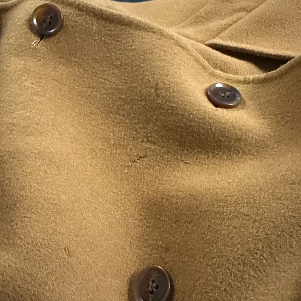 LATTELIER side slit double breasted wool coat in camel brown tan size‎ small - Image 9