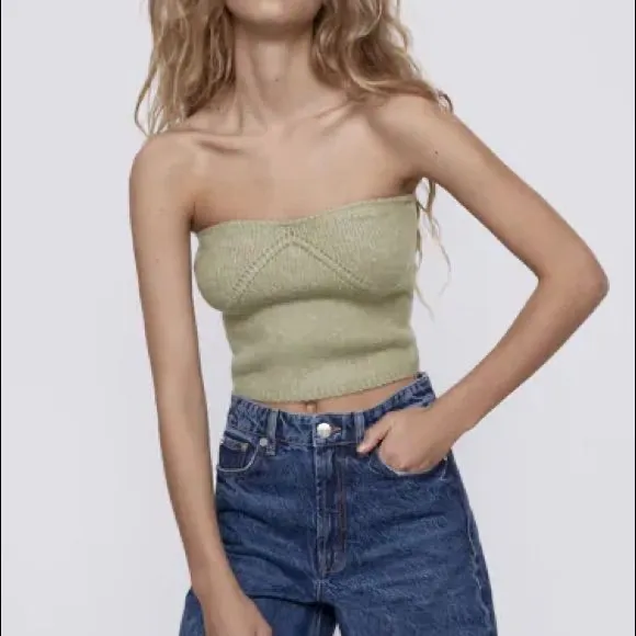 ZARA Strapless Knit Top - Image 6