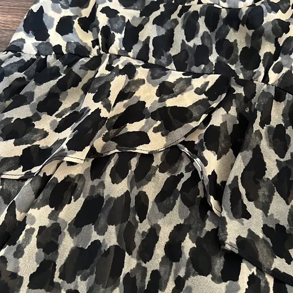 Zara Ruffle Leopard Shirt - Image 2