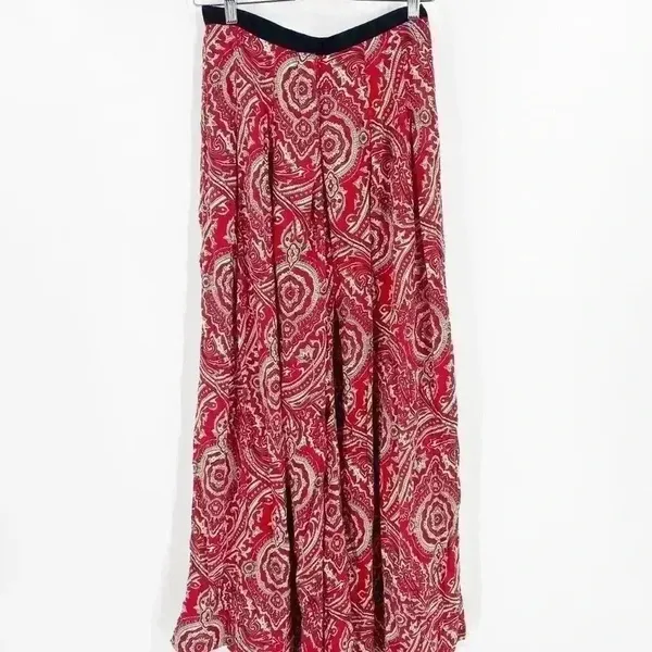 UO Staring At Stars Women’s Lightweight‎ Red Paisley Wide Leg Boho Pants Size 2 - Image 4