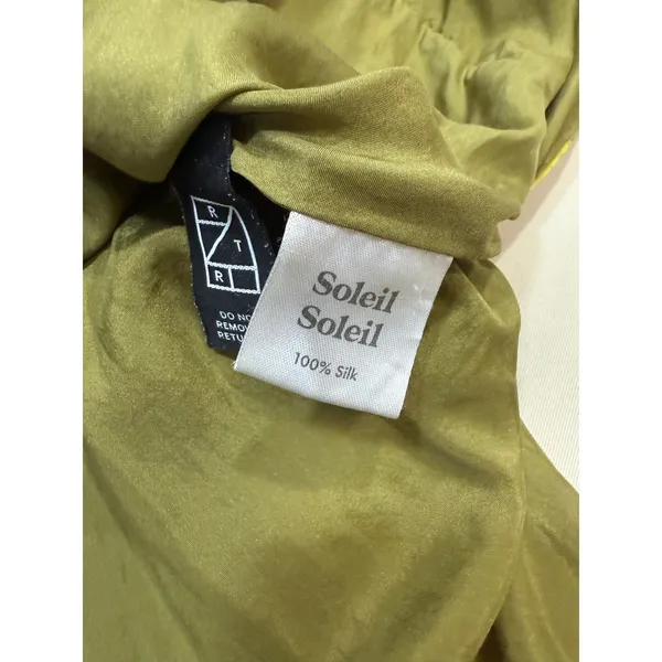 Soleil Soleil Ines green floral silk Dress Size 2 - Image 6