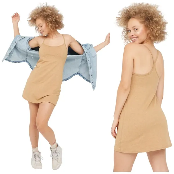 OFFLINE‎ by Aerie The Hugger Exercise Mini Dress Tan Heathered Small S - Image 8