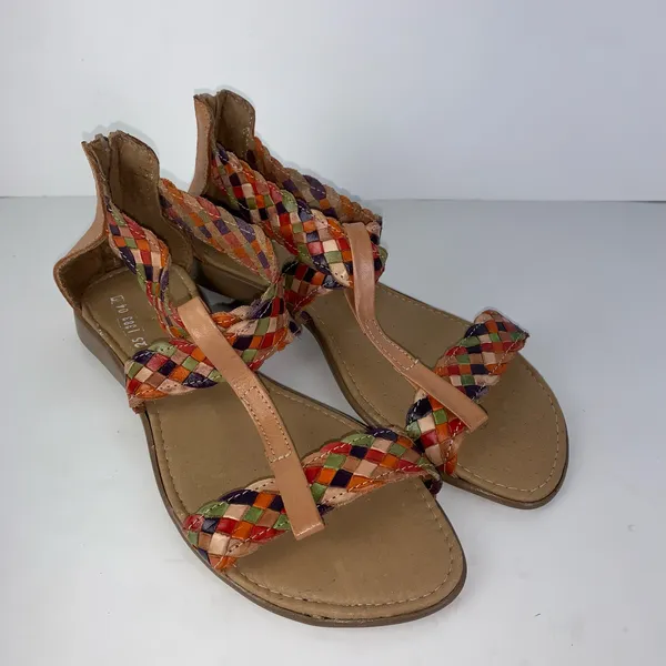 Mexican Huarache sandals colorful straps womens size 8 - Image 8