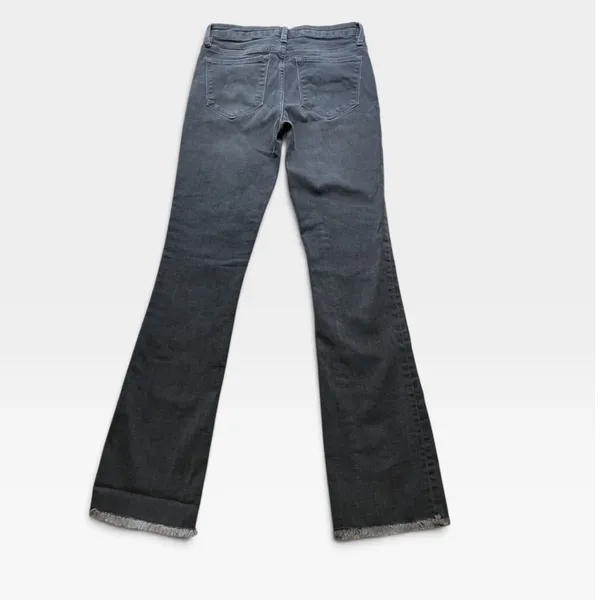 Free People Grey High Rise Flared Jeans Raw Hem W26 61502-16515125 - Image 3