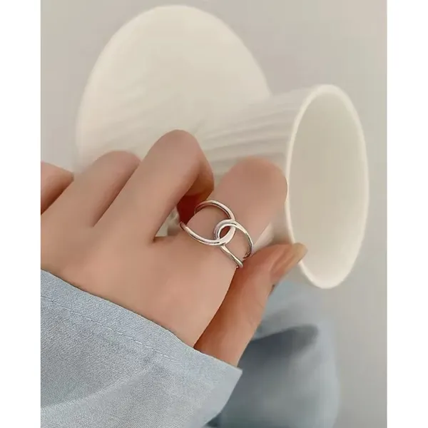 Boutique NEW Unisex Handmade‎ 925 Sterling Silver Knot Band Ring, Adjustable - Image 9