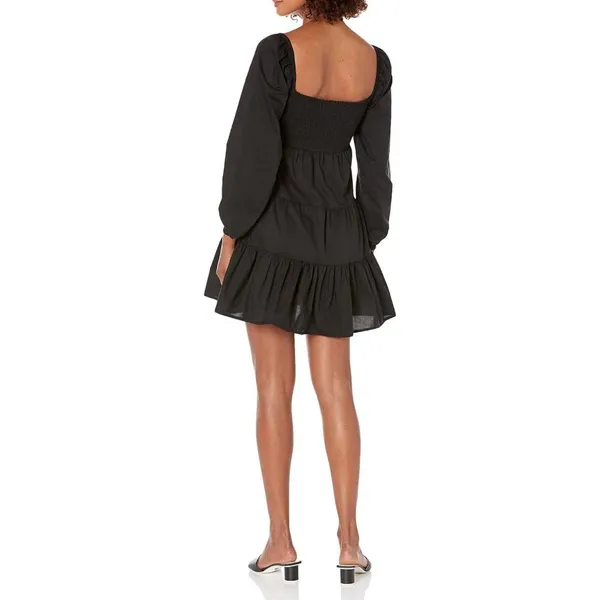 NWT Bb Dakota Womens Daniella Babydoll Casual Dress Black S - Image 2