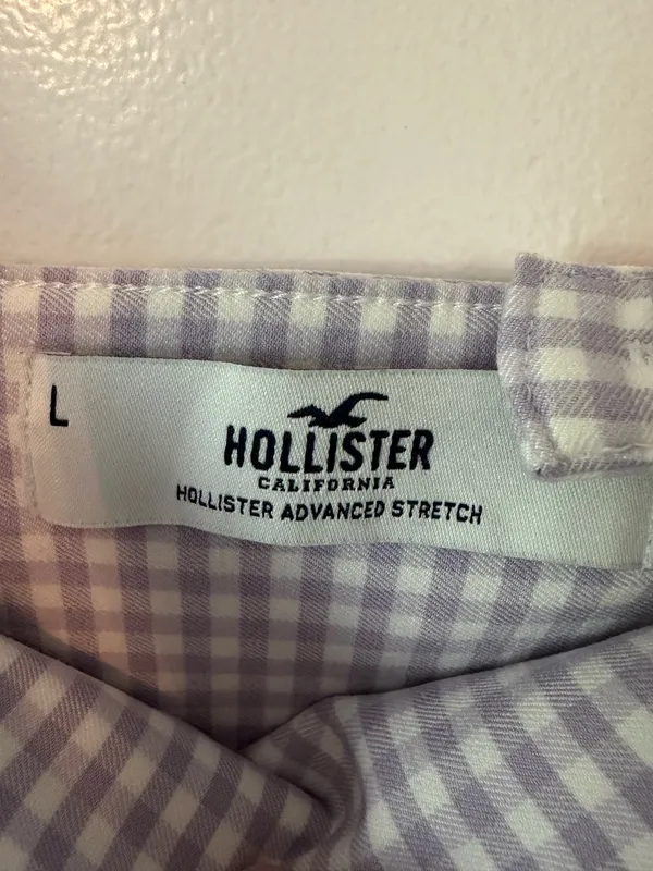 Hollister Dress Size Large Gingham Plaid - Image 6