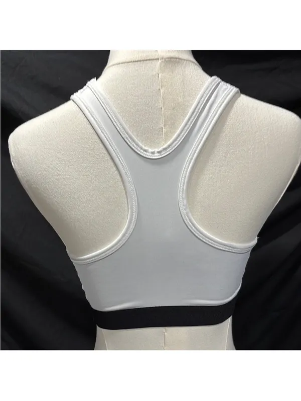 Avia White Sports Bralette with Black Elastic Band - Image 3