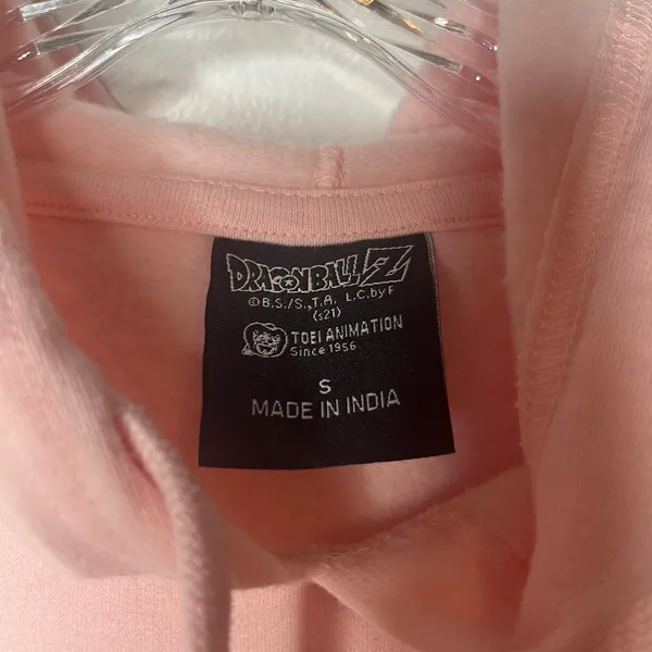 Dragon Ball Z Goku Pink Hoodie Super Saiyan‎ Anime Graphic Pullover Sz Small - Image 4