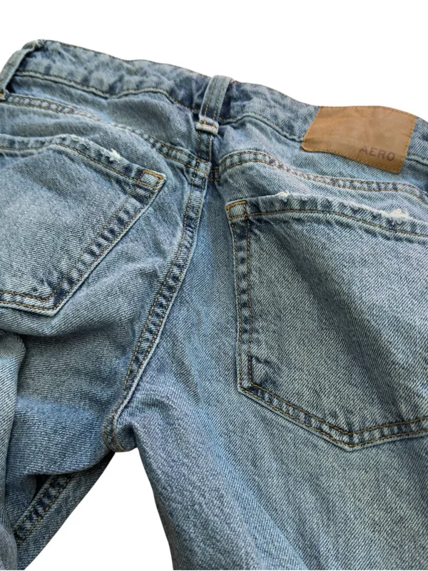 Aeropostale Low Rise Baggy Distressed Jeans Womens 00 Regular Y2K Skater Denim - Image 13