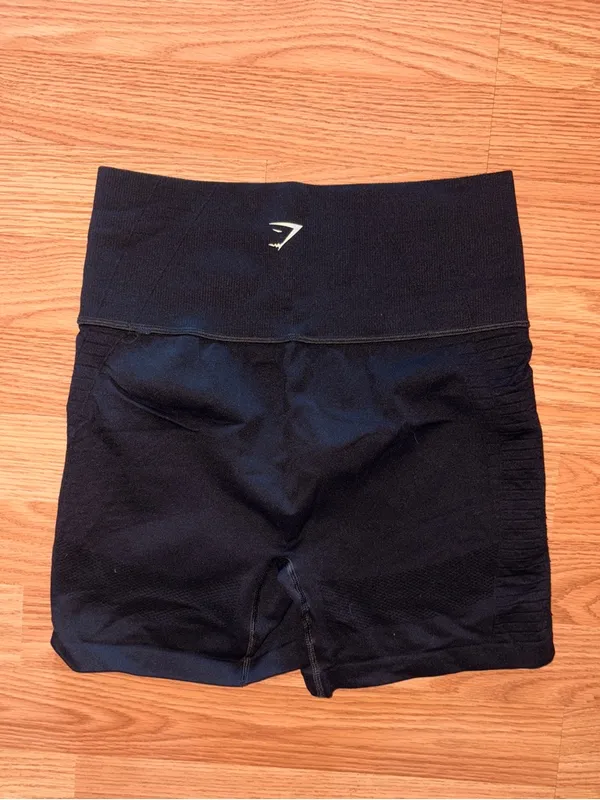 Gymshark Black High-Waist Bike Shorts - Image 2