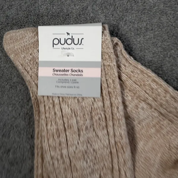 PUDUS Lifestyle Co. Sweater Socks Knit Boot Slipper Socks US Shoe Size 6-10 New - Image 2