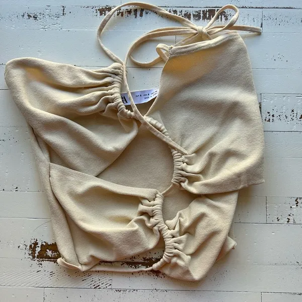 ZARA cutout halter crop Tube top - Image 5