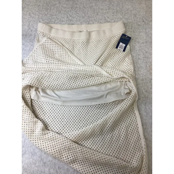 Universal Thread Cream Crochet‎ Midi Skirt XL NWT Knit Side Slit Lined NWT - Image 6